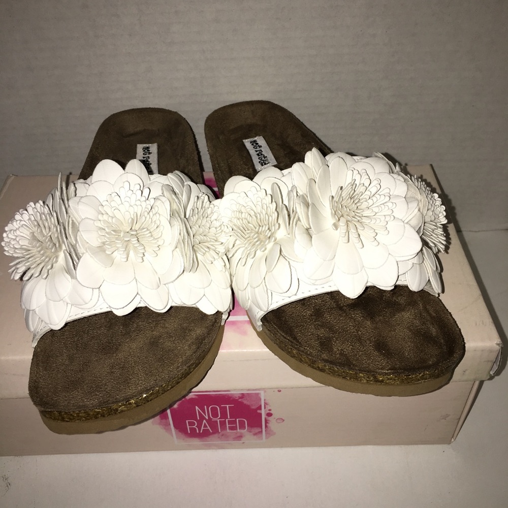 Not Rated Cinnamon White Sandals